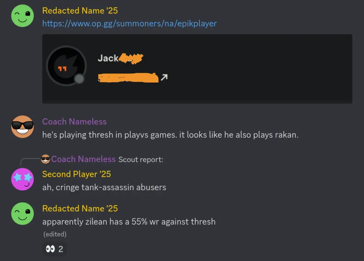 Example conversation using screenshots